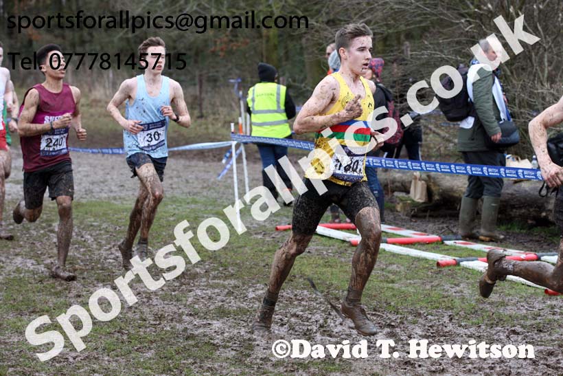 Mens under-20s 2018 British Inter Counties Cross Country Champs., Prestwold Hall, Loughborough. Photo: David T. Hewitson/Sports for All Pics